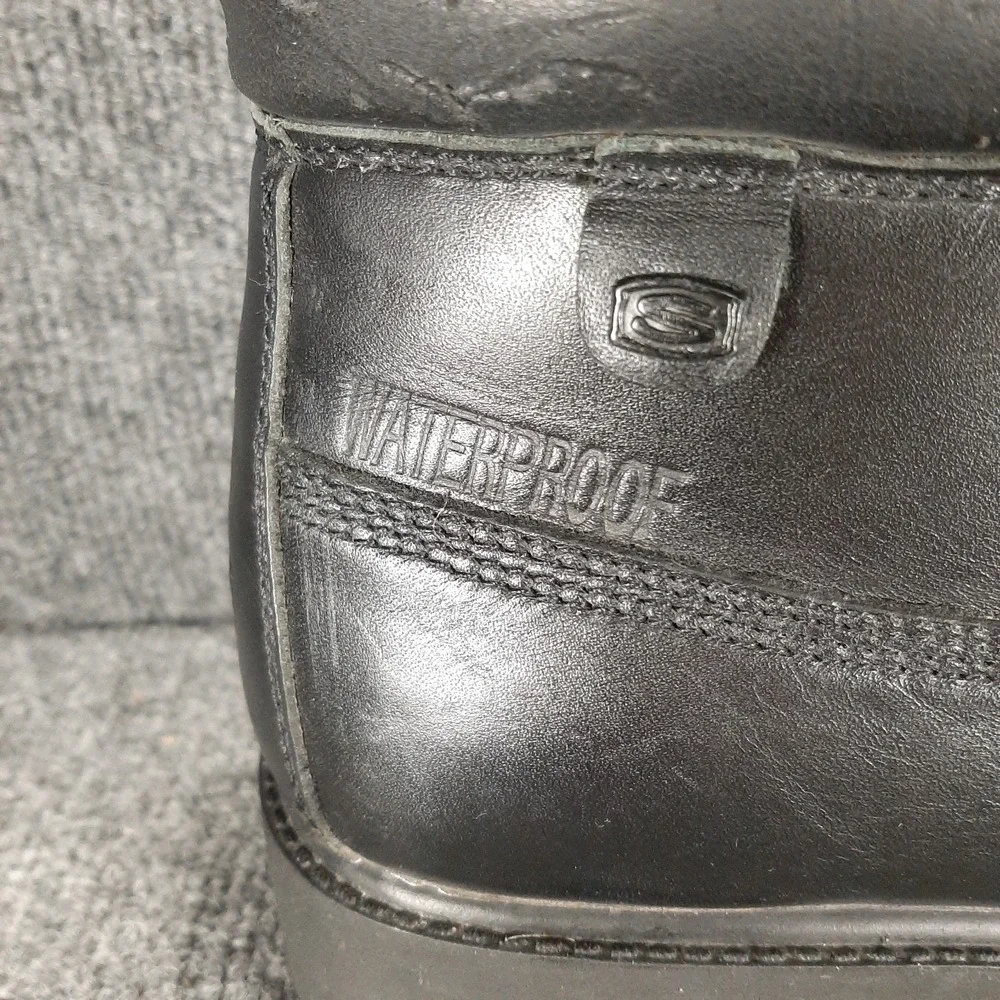 Skechers Waterproof Leather Work Boots Men's 10.5 EU 44 SN 4243 Black